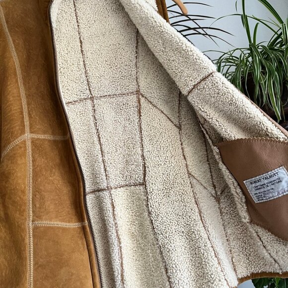 Audrey Robert Talbott Suede Shearling Leather Vest - Picture 7 of 7